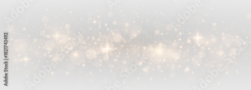 Glowing dust and sparkling confetti with flash effects. Festive background with shimmering starlight and radiant holiday sparkle.