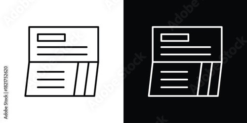 Bankbook icon. Black illustration isolated for graphic and web design.