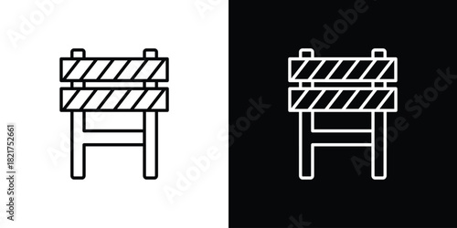 Barrier icon. Black illustration isolated for graphic and web design.