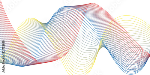 Geometric energy curve minimal flowing bland abstract vector wave line template. swoosh speed line music and science technology vector flow background.	
