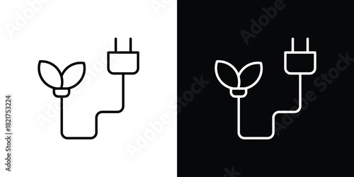 Biomass energy icon. Black illustration isolated for graphic and web design.
