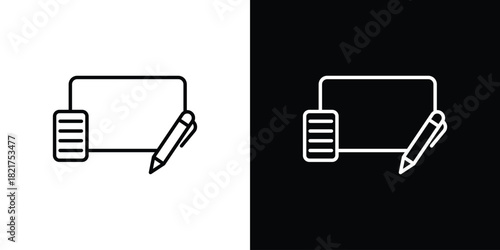 Blended learning icon. Black illustration isolated for graphic and web design.