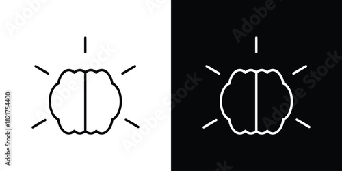 Brainstorm icon. Black illustration isolated for graphic and web design.