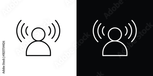 Brand awareness icon. Black illustration isolated for graphic and web design.