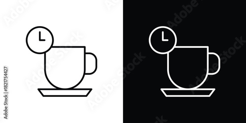 Break icon. Black illustration isolated for graphic and web design.