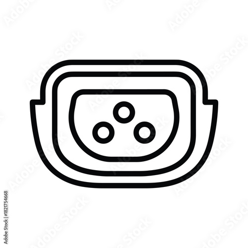 Electrical connector plug icon for electronic device connection