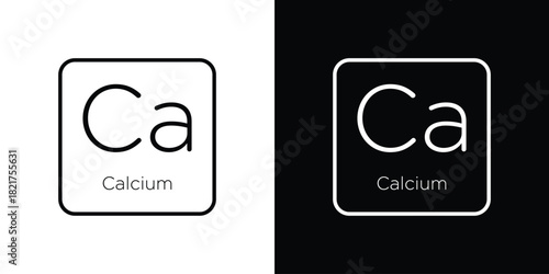 Calcium icon. Black illustration isolated for graphic and web design.