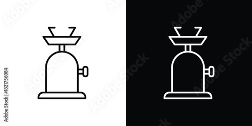 Camping gas icon. Black illustration isolated for graphic and web design.