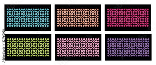 
A set of modern abstract designs featuring abstract patterns created from metaballs. 