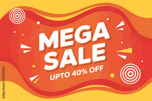 Eye-catching mega sale promotion offering up to 40% discount