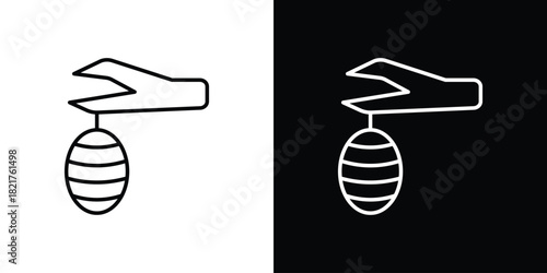 Cocoon icon. Black illustration isolated for graphic and web design.