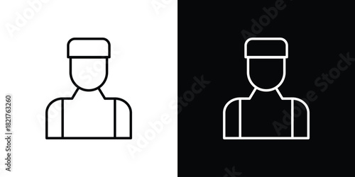 Concierge icon. Black illustration isolated for graphic and web design.