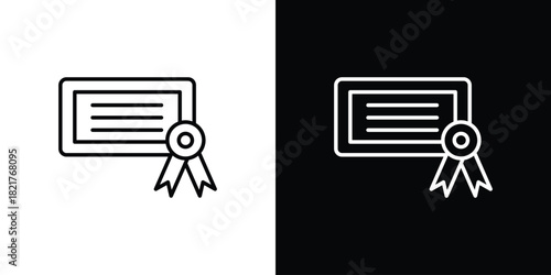 Diploma icon. Black illustration isolated for graphic and web design.