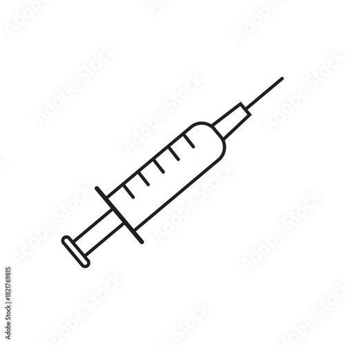 medical syringe for vaccination vector illustration