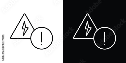 Electric Problem icon. Black illustration isolated for graphic and web design.