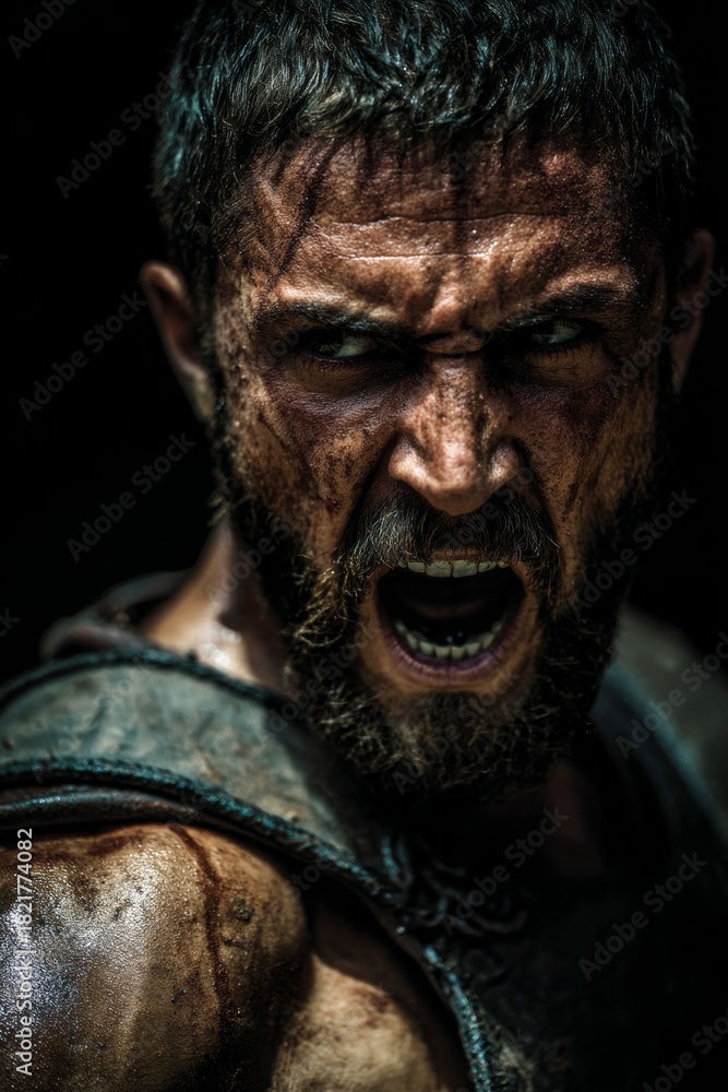 Fototapeta premium Fierce Spartan warrior