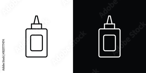 Glue icon. Black illustration isolated for graphic and web design.