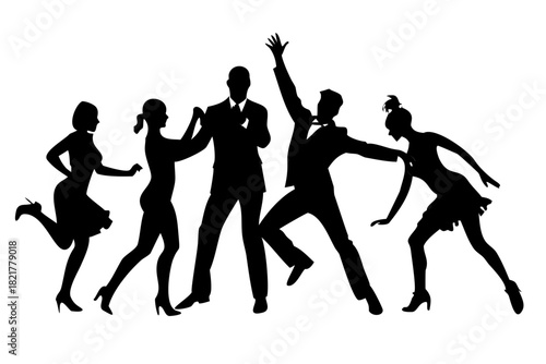 Man in suit holding briefcase businessman silhouette