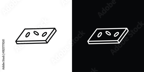 Halva icon. Black illustration isolated for graphic and web design.