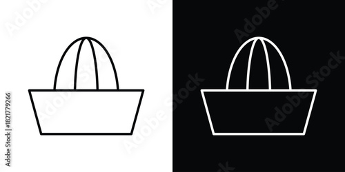 Hand Juicer icon. Black illustration isolated for graphic and web design.
