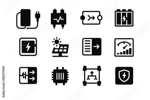 Rugged brick icon pad modules battery vector integration redundant power minimal isolated