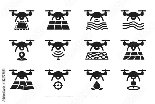 Sensor icon tagging processor unit beacon controller vector generator autonomous geolocation drone