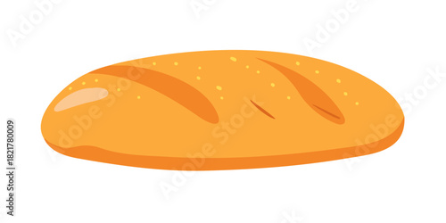 Orange Artisan Bread Slice with Yellow Dots loaf bakery