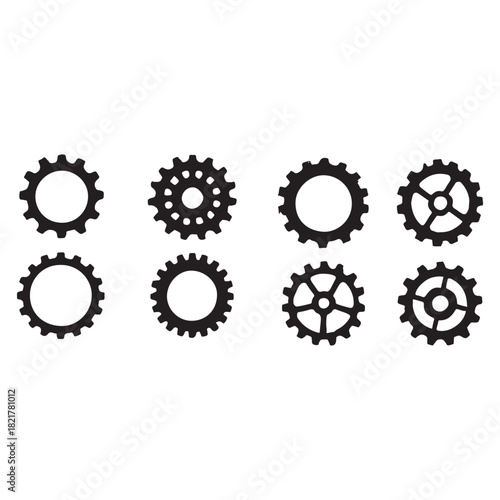 gear wheels icon vector