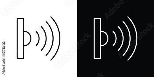 Infrared icon. Black illustration isolated for graphic and web design.