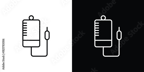 Intravenous icon. Black illustration isolated for graphic and web design.
