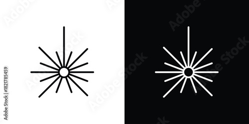 Laser beam icon. Black illustration isolated for graphic and web design.