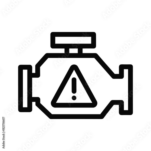 Engine warning light icon indicating a vehicle problem