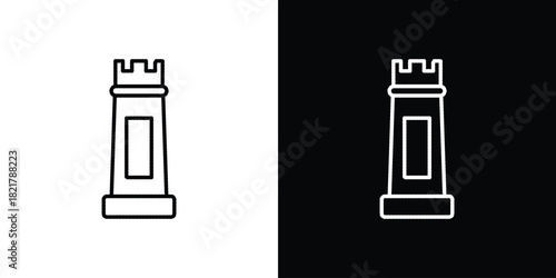 Marketing strategy icon. Black illustration isolated for graphic and web design.