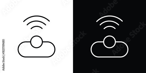 Motion sensor icon. Black illustration isolated for graphic and web design.