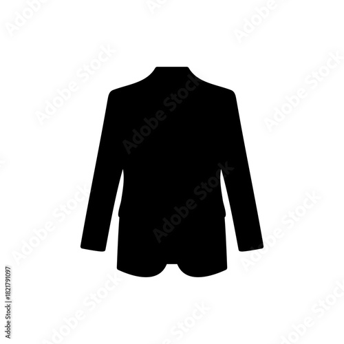Men black blazer silhouette vector flat illustration design.