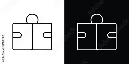 Reading icon. Black illustration isolated for graphic and web design.
