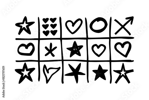 Three Hand Drawn Ink Splatter Shapes ink splash abstract