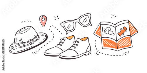 Travel Essentials Doodle Collection doodles sunglasses 1