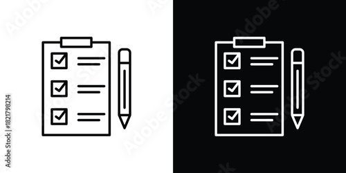 Requirements icon. Black illustration isolated for graphic and web design.