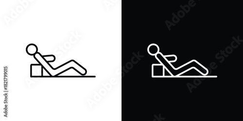 Resting icon. Black illustration isolated for graphic and web design.