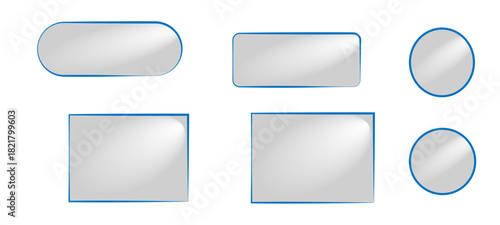 set of blank buttons