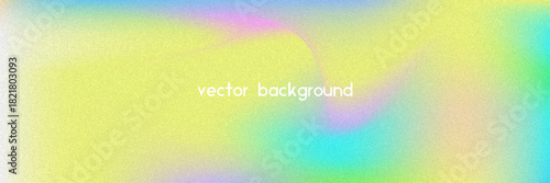 Noise Gradient Background. Abstract Grainy Bg In Pink, Purple And Blue Colors. Iridescent Hologram. Pearlescent Holographic Texture With Rainbow Foil. Chrome Backdrop With Pearl Fluid Effect