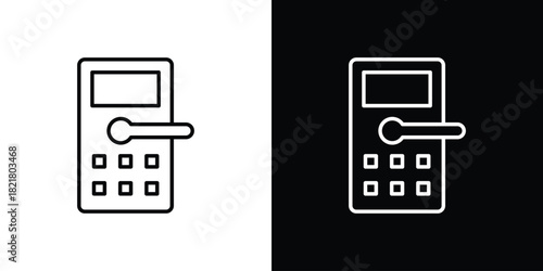 Smart lock icon. Black illustration isolated for graphic and web design.