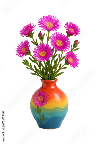 Wallpaper Mural Vibrant Vase Bloom High quality Realistic image. Torontodigital.ca