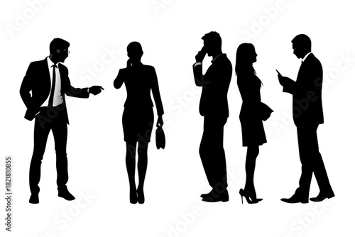 White Collar Worker Silhouette business