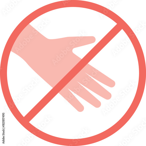 A red circle with a white line in the middle