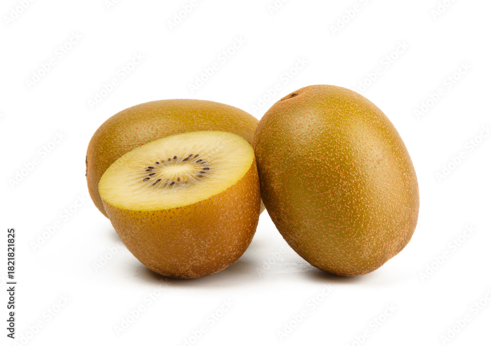 Fototapeta premium Fresh Chile Gold Kiwi fruit isolated on white background