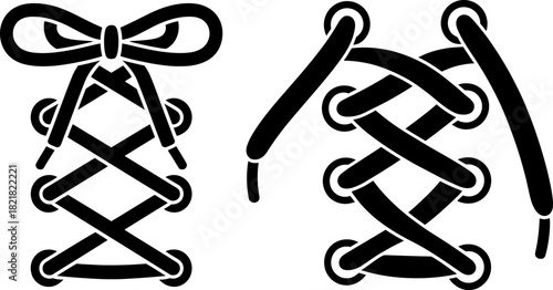 Shoe Laces Lace Up Silhouette Icon