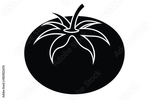 tomato vector icon illustration on white