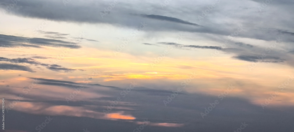 Fototapeta premium Abstract cloudy sky cool tones background with copy space.